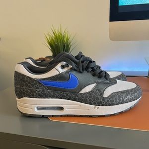 Nike air max 1 safari reflective black size 9.5
